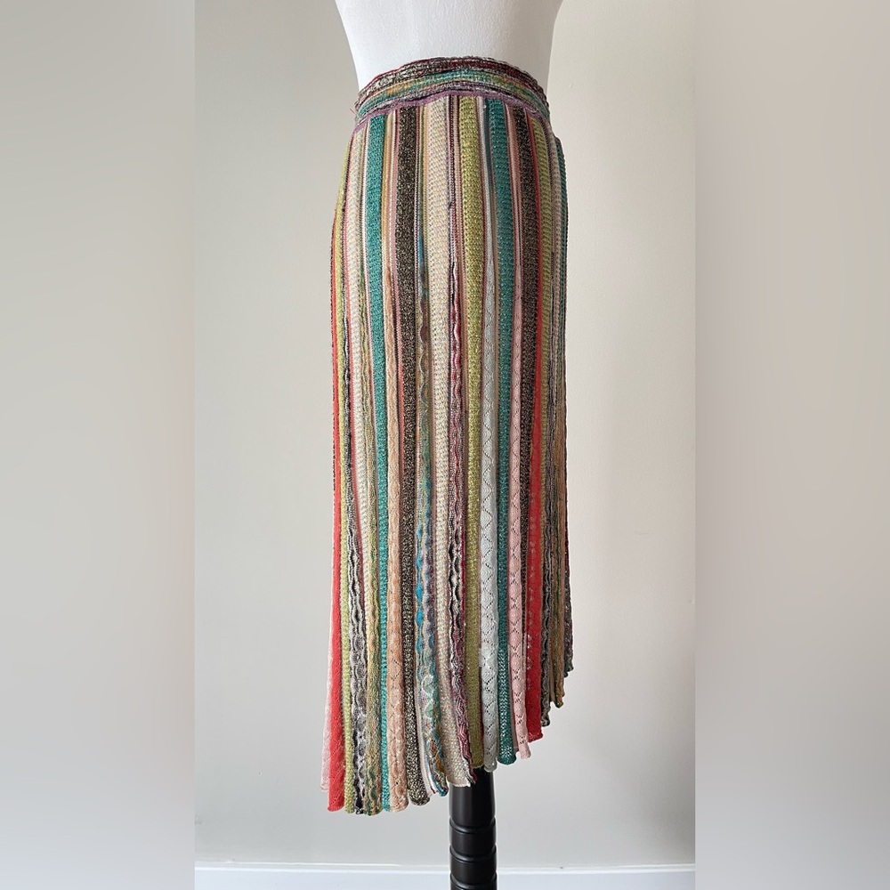 Missoni Multicolor Chevron Skirt size 44 $1750 - Picture 4 of 16